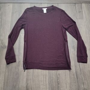 Matty M size S purple scoop neck long sleeve top